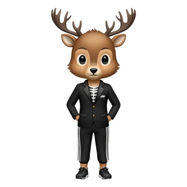 Deer adidas black suit  sticker