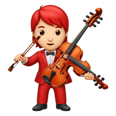 Chili pepper playing the violin without the body sticker