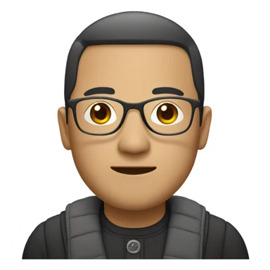 A chinese man with glasses sticker