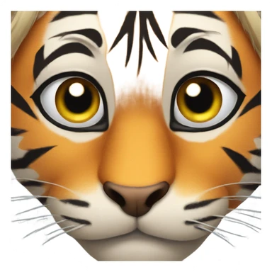 Tiger rolling eyes sticker