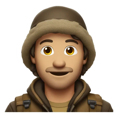 hunter brunette man sticker