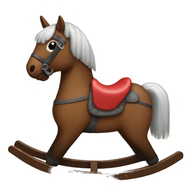 Wood rocking horse sticker