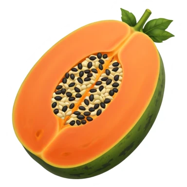Papaya with seeds sticker