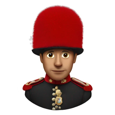 Photorealistic The British red Guardsman with bearskin hat sticker