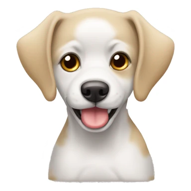 Perrita blanca  con ojos cafés pequinés c sticker