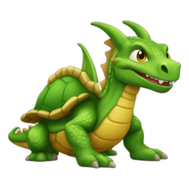 Dragon sur la tortue sticker