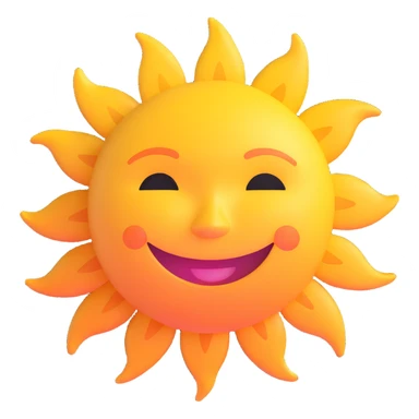 smiling sun sticker