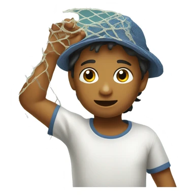 kids fishing net sticker