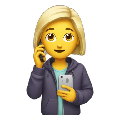 PERSON WITH PHONE sticker