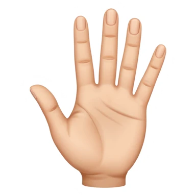 Fingering hand emoji of the palm side of the hand with the first and fourth finger are folded down, second and third finger are extended together touching each other  sticker