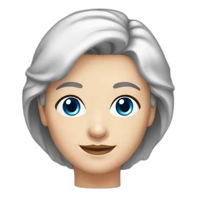 White 63 yrs old woman dark brown hair blue eyes with rose T-shirt sticker