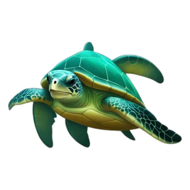 Sea turtle dolphin sticker