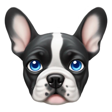 Merle French bulldog with blue eyes  sticker