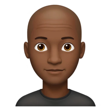 a tall dark hansome black man shaved head sticker