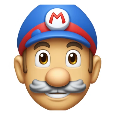 Super Mario bros emoji Mario only head sticker