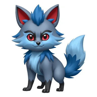 Zorua-Fakémon-hybrid-creature (full body)  sticker