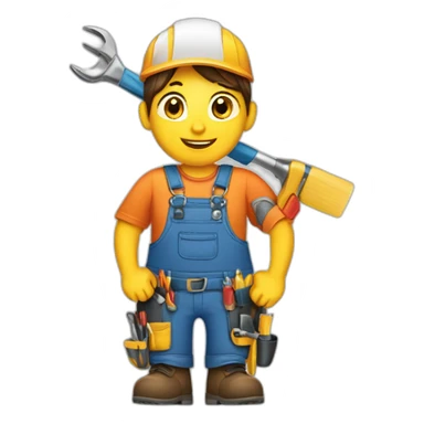 expert handyman female tools sticker