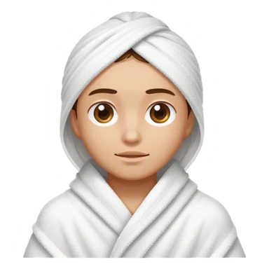 Person wrapped in towel after shower sticker