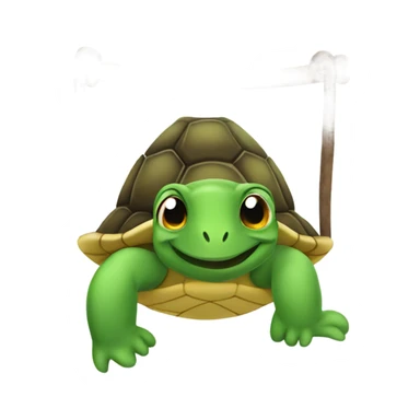 Turtle doing pull-up sticker