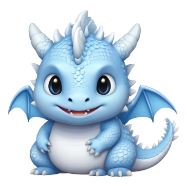 fat choncc baby white dragon sticker