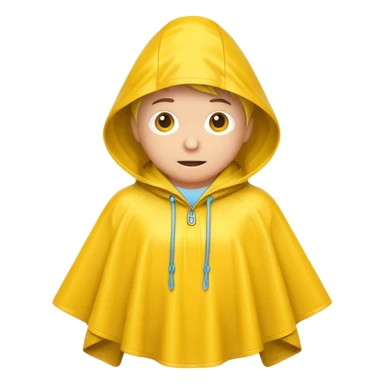 rain poncho cloth sticker