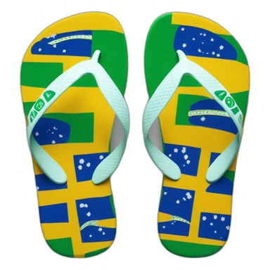 Havaianas Flip flops with Brazilian flag sticker