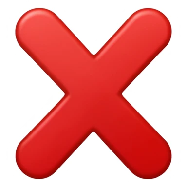 X roja de "NO"  sticker