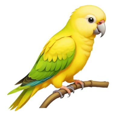 All yellow parakeet no green feathers sticker