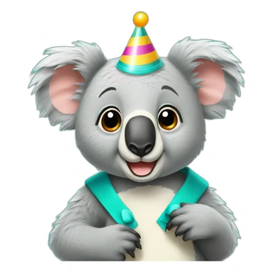 Koala bear birthday sticker