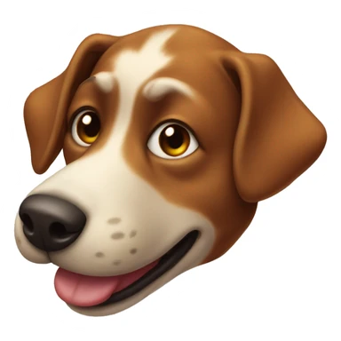 The funny dog head sticker