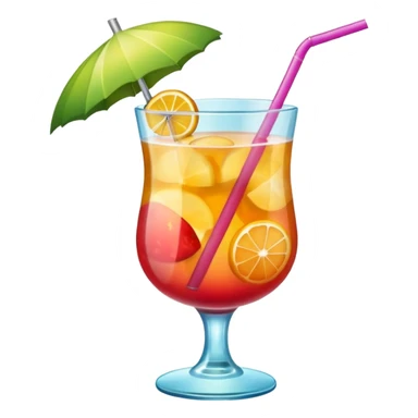 minimalistic beach cocktail emoji sticker