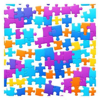 colorful puzzle piece pattern sticker
