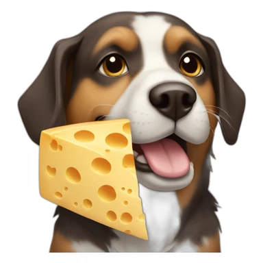 dog with cheese sticker