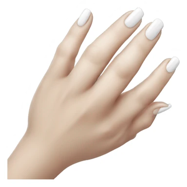 white Nails in hands sticker