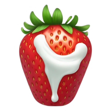 yogurt strawberry no face sticker