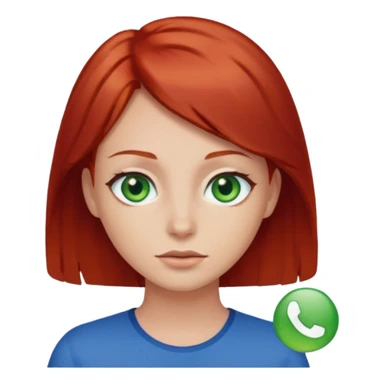 Like the first but her eye green  and blue and her hair red that brown  sticker