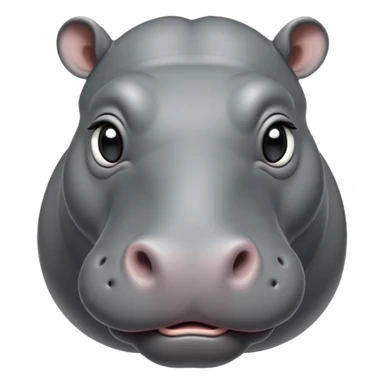 cinematic-noble-hippo-portrait-emoji,-poised-and-regal,-with-a-massive,-robust-build-and-a-smooth,-sleek-slate-gray-hide,-deep-set-soulful-eyes,-simplified-yet-sharp-and-sophisticated-features,-highly-detailed,-glowing-with-a-soft radiance sticker