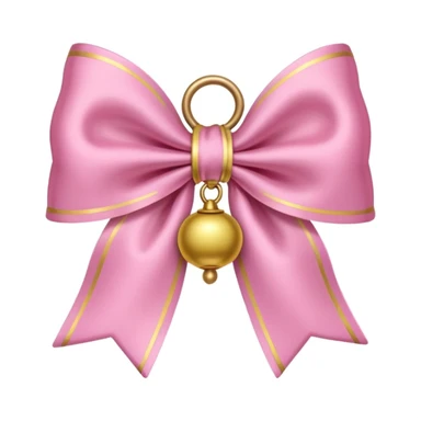 sakura bow with tiny bells sticker