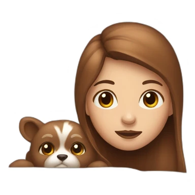 girl White with brown hair go to bed sticker