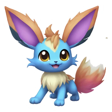 Colorful Kawaii Eeveelution-Cute-Pokémon-fusion full body sticker
