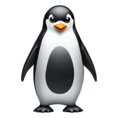 penguin with horns standing on its four legs sticker