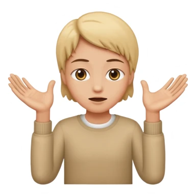 Rolled eyes with hands out sticker