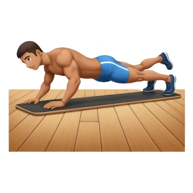 latin guy doing a planche on the floor sticker