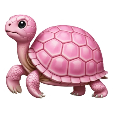 pastel pink tortoise with white accents  sticker