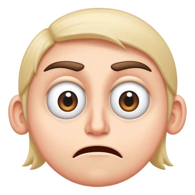 face with a sarcastic expression, rolling eyes sticker