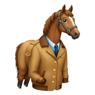 Horse wearing jacket sticker