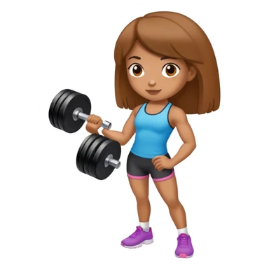 Gym dumbbell girl sticker