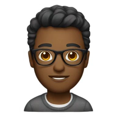 designer with glasses  sticker