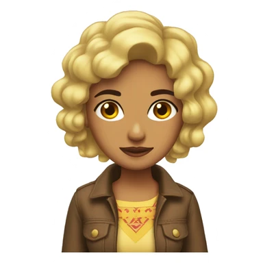 Chica morena con moño sticker