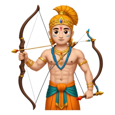 Lord Rama standing with a bow sticker